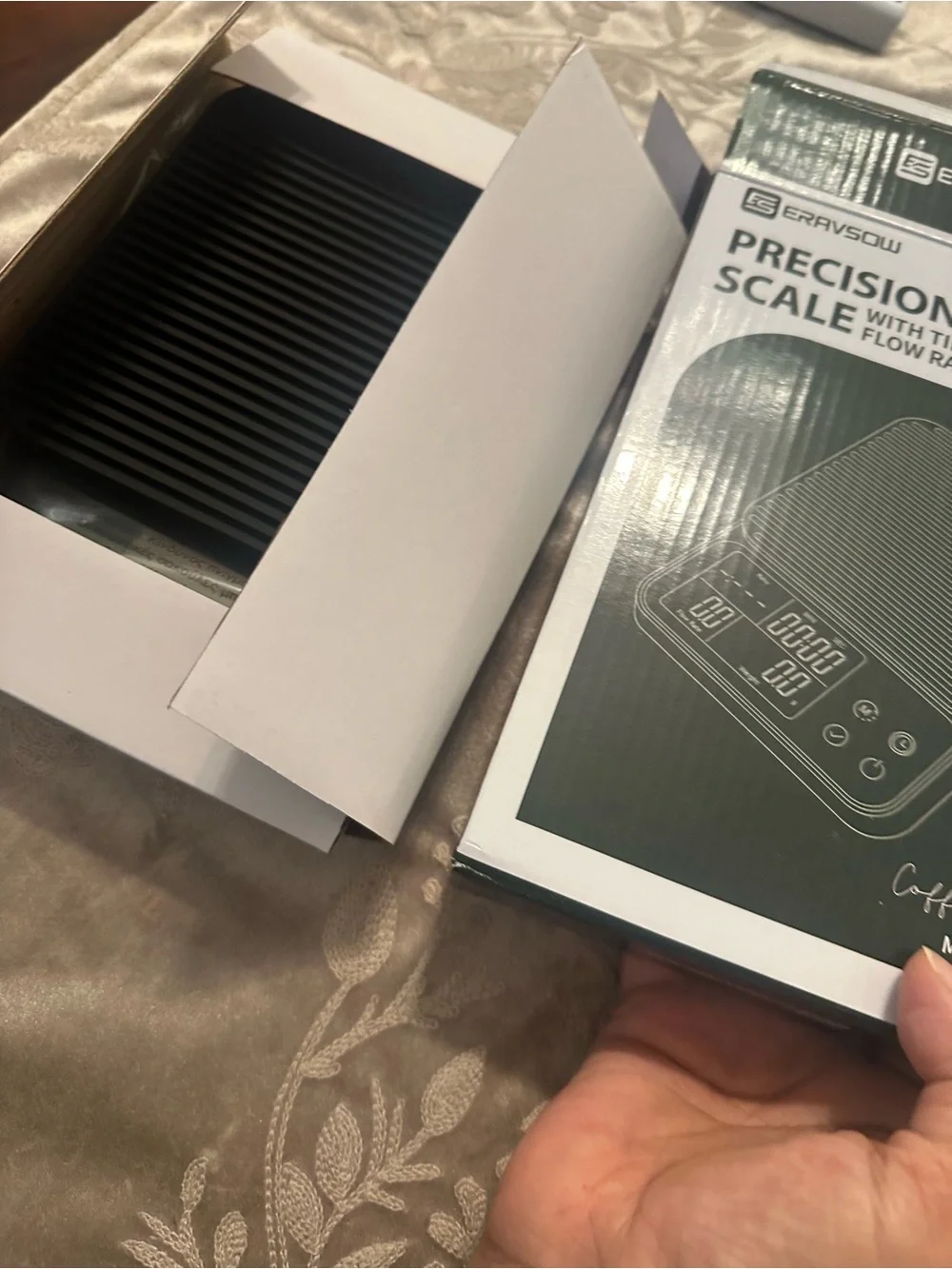 ERAVSOW Precision Coffee Scale - Green & White Packaging